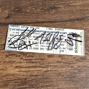 Big Head Todd and The Monsters Autographed signed concert ticket Las Vegas